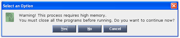 High memory Warning