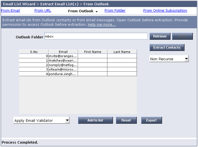 Extract Email ID from Outlook