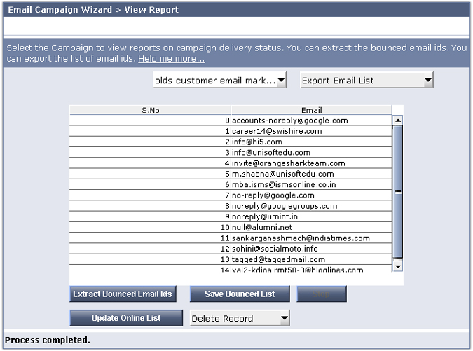 Extract Bounced List